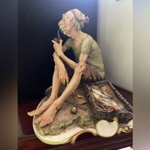 Giuseppe Cappe "Fisherman" Porcelain Figurine